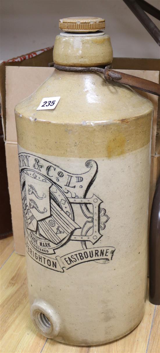 A large Fry & Co bottle and qty of ginger beer bottles